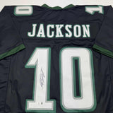 Autographed/Signed DeSean Jackson Philadelphia Black Football Jersey Beckett BAS COA
