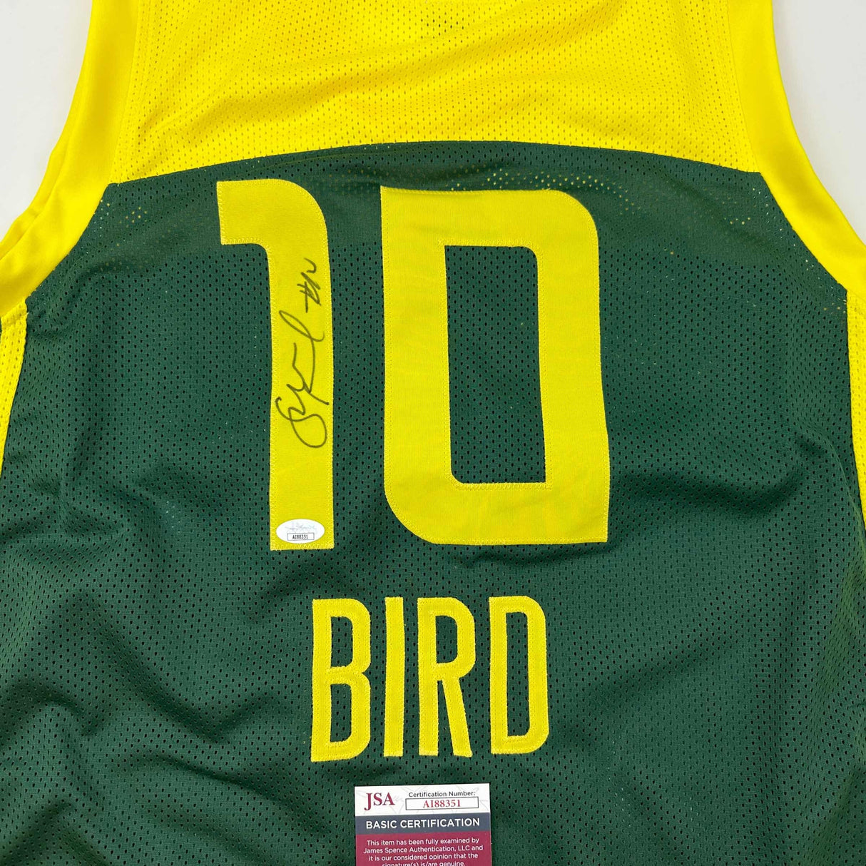 Camiseta de baloncesto verde de Seattle autografiada/firmada por Sue Bird (JSA COA)