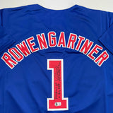 Camiseta de béisbol azul de Chicago, autografiada y firmada por Thomas Ian Nicholas, Novato del Año, Beckett BAS COA