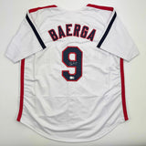Camiseta de béisbol blanca de Cleveland autografiada/firmada de Carlos Baerga Beckett BAS COA