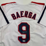 Camiseta de béisbol blanca de Cleveland autografiada/firmada de Carlos Baerga Beckett BAS COA