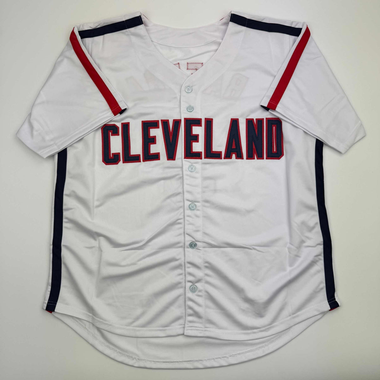 Camiseta de béisbol blanca de Cleveland autografiada/firmada de Carlos Baerga Beckett BAS COA