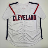 Camiseta de béisbol blanca de Cleveland autografiada/firmada de Carlos Baerga Beckett BAS COA