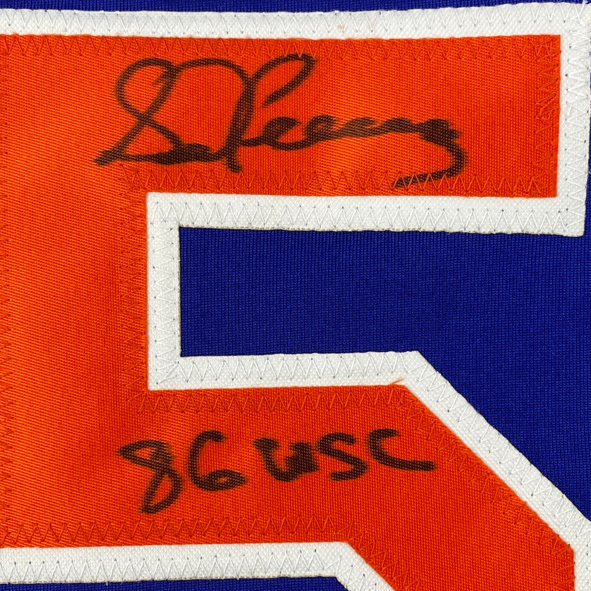 Camiseta de béisbol azul de Nueva York del WSC 86 autografiada y firmada por Sid Fernández (JSA COA)