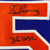 Camiseta de béisbol azul de Nueva York del WSC 86 autografiada y firmada por Sid Fernández (JSA COA)