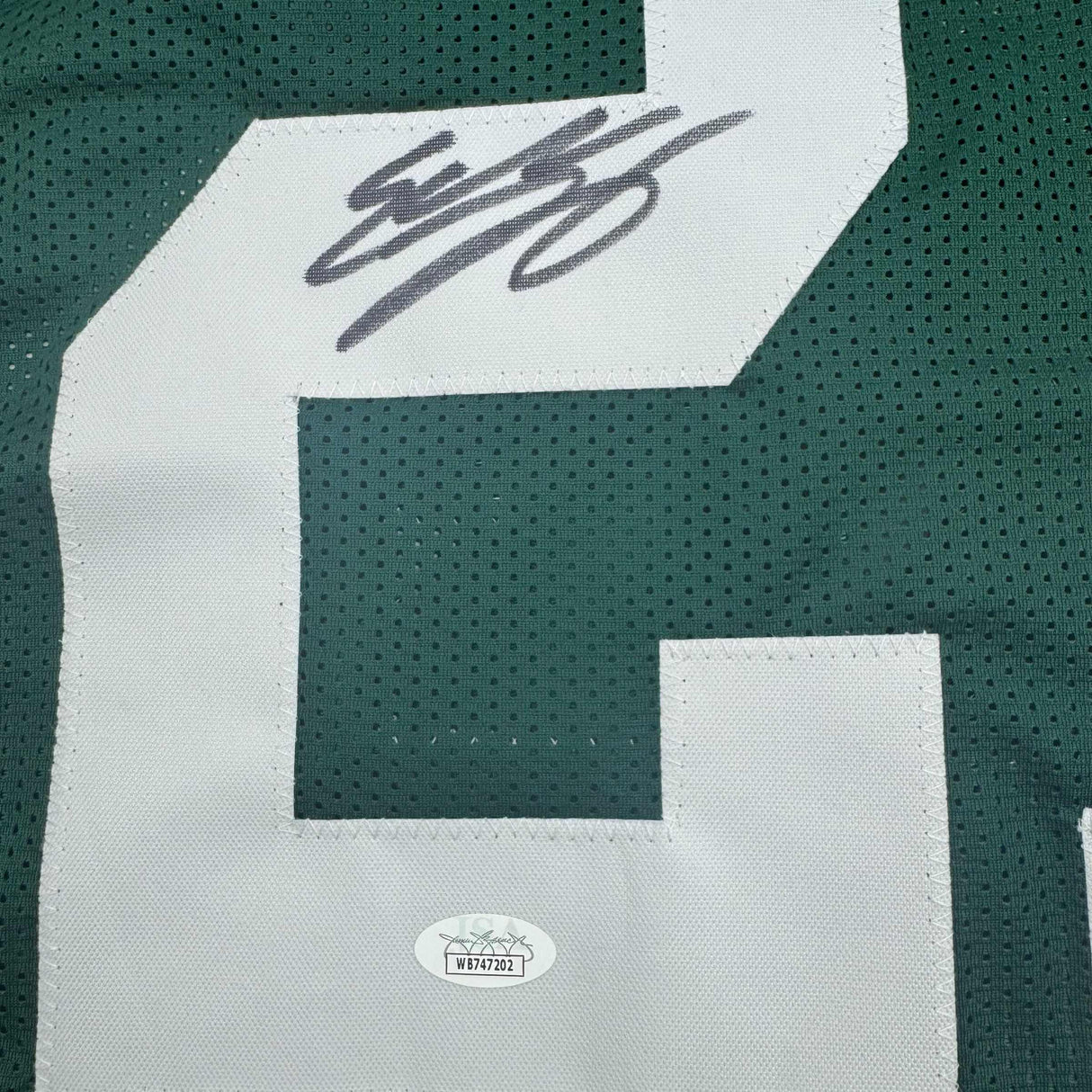 Camiseta de fútbol verde de Green Bay autografiada/firmada por Eddie Lacy JSA COA