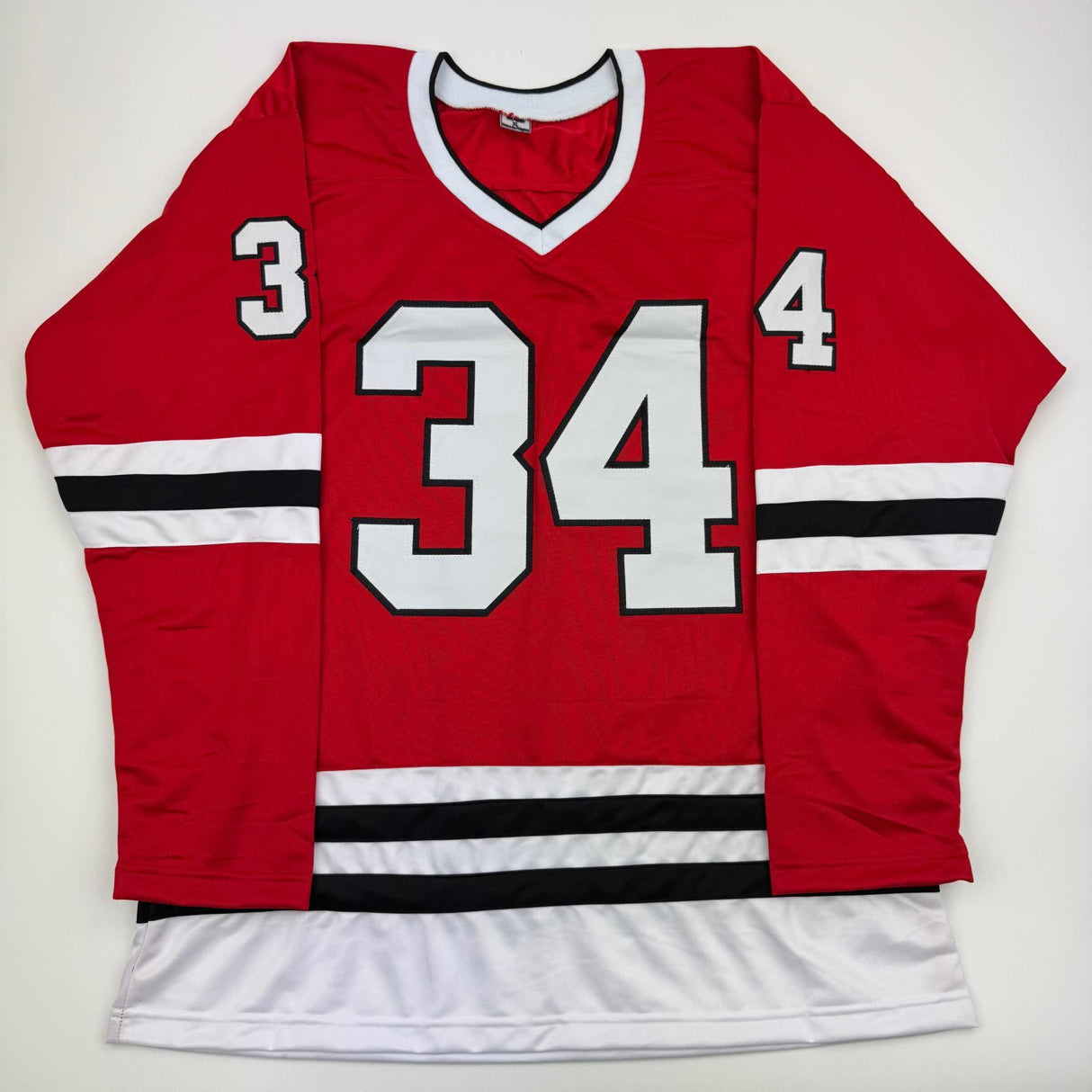 Camiseta de hockey roja de Chicago autografiada/firmada por Petr Mrazek Beckett BAS COA