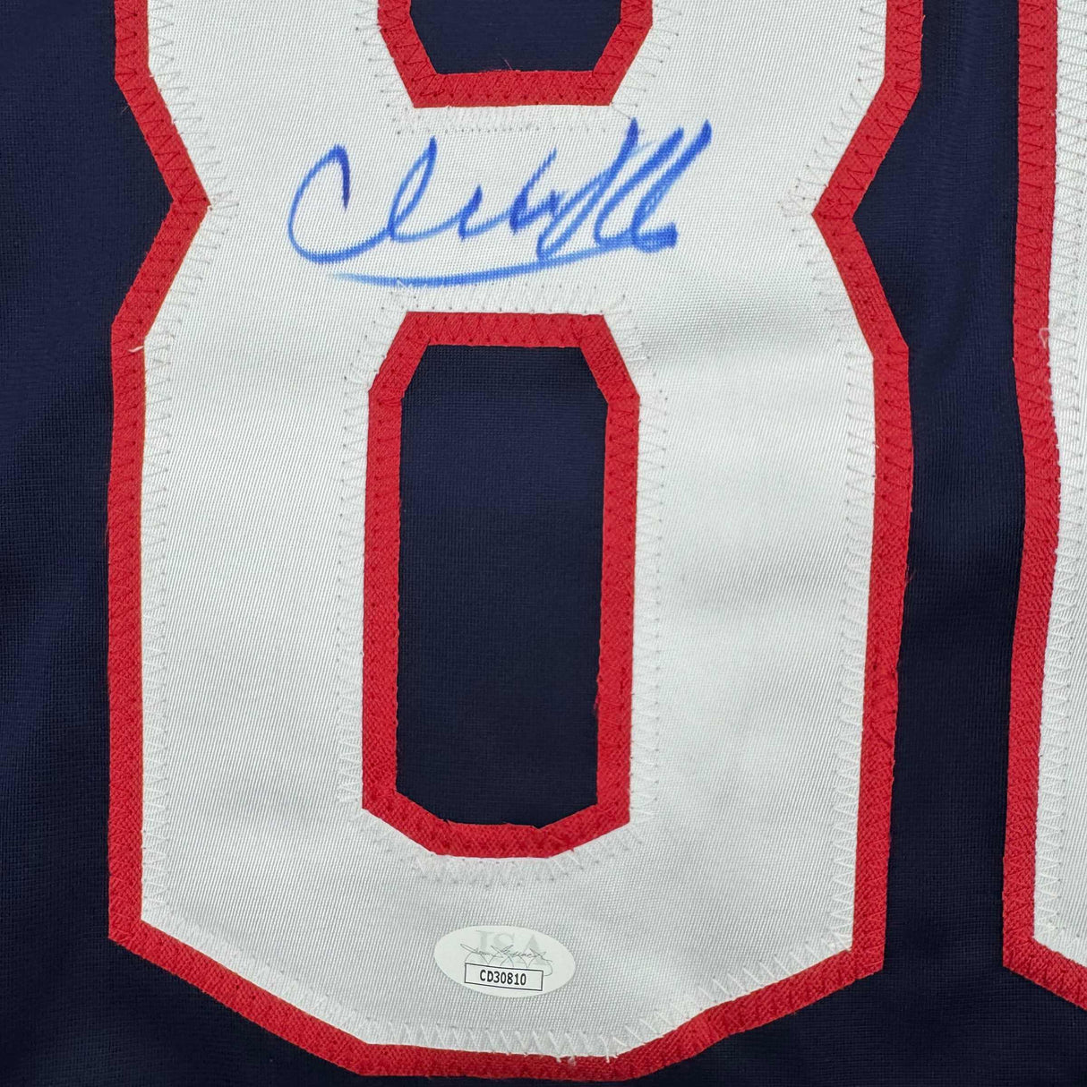 Camiseta de hockey azul Columbus de Kirill Marchenko autografiada/firmada JSA COA