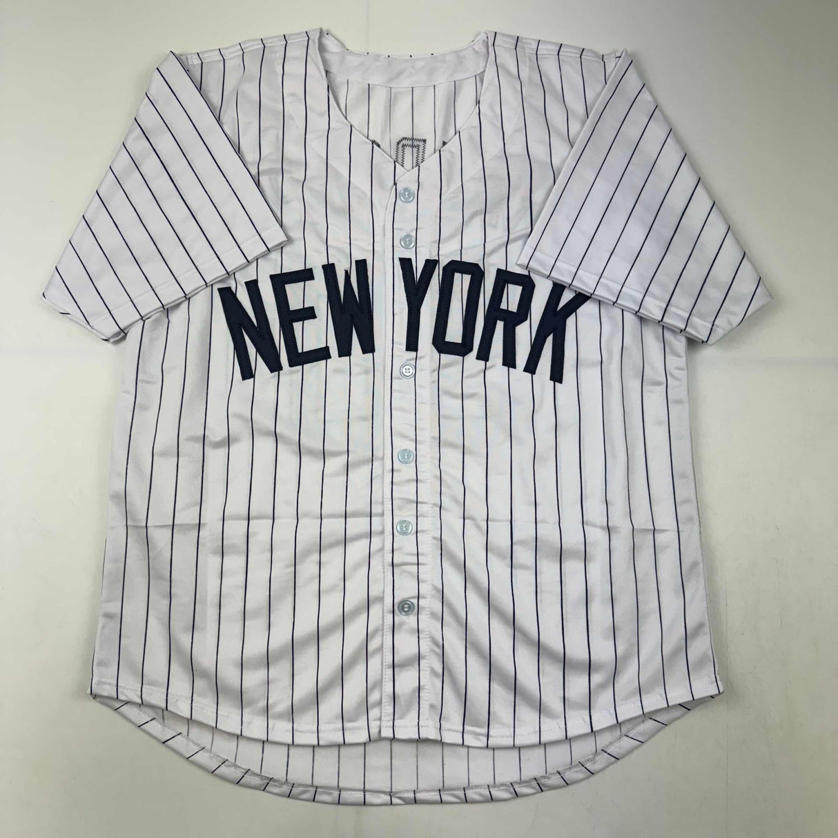 Camiseta de béisbol a rayas de Nueva York autografiada/firmada por Willie Randolph Beckett BAS COA
