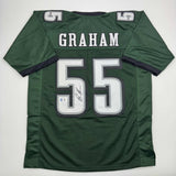 Autographed/Signed Brandon Graham Philadelphia Green Football Jersey Beckett BAS COA