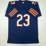 Autographed/Signed Devin Hester Chicago Blue Football Jersey JSA COA