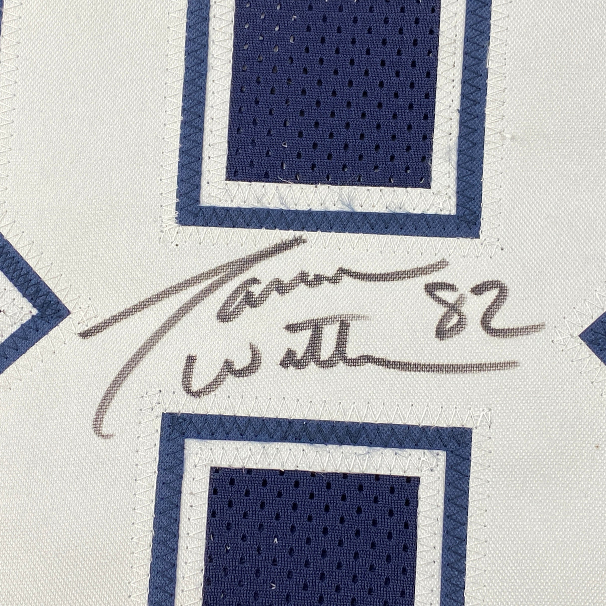 Camiseta de fútbol azul oscuro autografiada/firmada de Jason Witten Dallas Beckett BAS COA