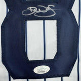 Camiseta de béisbol a rayas de Nueva York autografiada/firmada por Devin Williams (JSA COA)