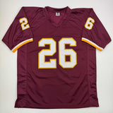 Autographed/Signed Clinton Portis Washington Burgundy Football Jersey Beckett BAS COA