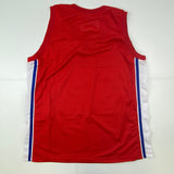Autographed/Signed Carl Lewis Track Star United States USA Olympics Jersey JSA COA