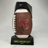 Autographed/Signed Nick Saban Alabama Crimson Tide Full Size FS F/S White Panel Logo College Football Beckett BAS COA