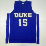 Camiseta de baloncesto universitaria azul Duke autografiada/firmada por Jahlil Okafor (JSA COA)