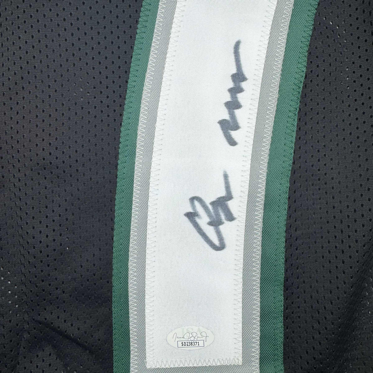 Camiseta de fútbol negra de Filadelfia autografiada/firmada por Quinyon Mitchell (JSA COA)