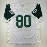 Autographed/Signed Wayne Chrebet New York White Football Jersey JSA COA