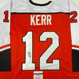 Autographed/Signed Tim Kerr Philadelphia Orange Hockey Jersey JSA COA