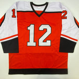 Autographed/Signed Tim Kerr Philadelphia Orange Hockey Jersey JSA COA