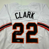 Autographed/Signed Jack Clark San Francisco White Baseball Jersey JSA COA