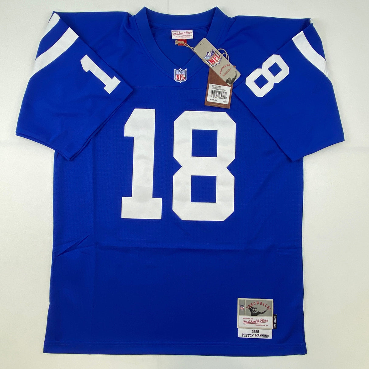 Camiseta de fútbol azul auténtica de los Indianapolis Colts autografiada/firmada por Peyton Manning (CoA)