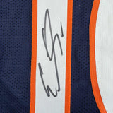Autographed/Signed Emmanuel Sanders Denver Blue Football Jersey JSA COA