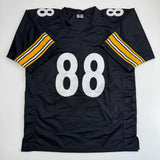 Camiseta de fútbol americano negra de Pittsburgh autografiada/firmada por Emmanuel Sanders (JSA COA)
