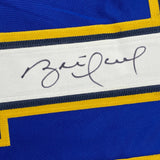 Camiseta de hockey autografiada/firmada por Brett Hull St. Louis con números azules y blancos (JSA COA)