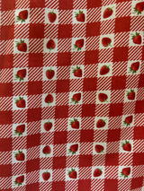 Strawberry Gingham Collared Dress