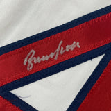 Camiseta de béisbol blanca de Bruce Sutter St. Louis autografiada/firmada JSA COA