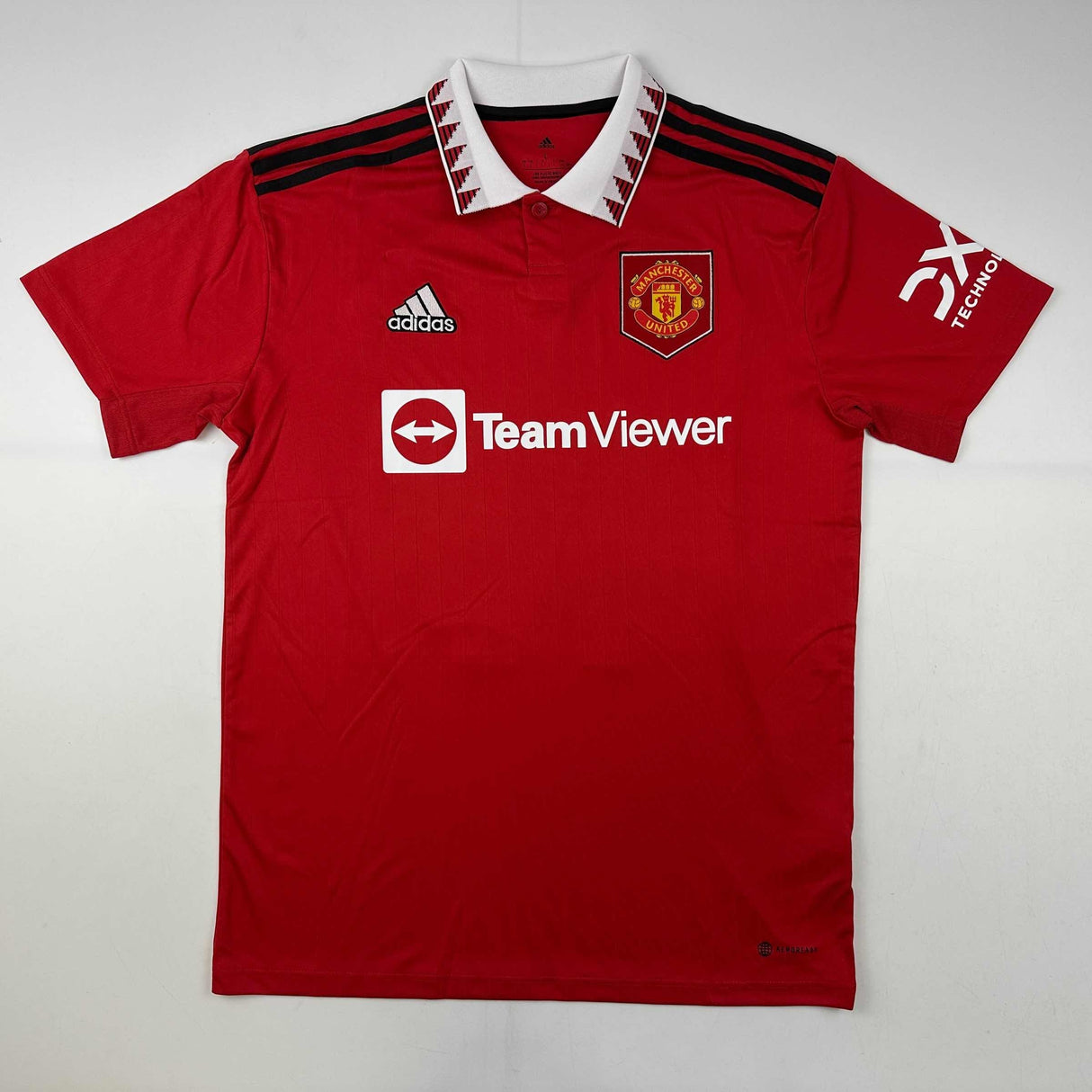 Camiseta de fútbol roja del Manchester United autografiada/firmada por Alejandro Garnacho Beckett BAS COA