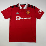 Camiseta de fútbol roja del Manchester United autografiada/firmada por Alejandro Garnacho Beckett BAS COA