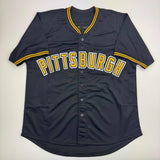 Camiseta de béisbol negra de Pittsburgh autografiada/firmada por Paul Skenes (JSA COA)