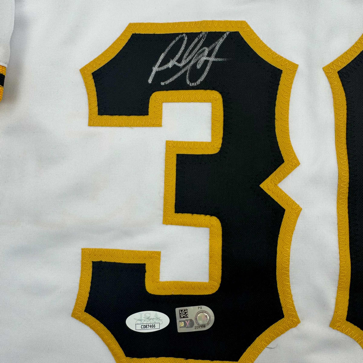 Camiseta de béisbol blanca de Pittsburgh de Paul Skenes autografiada/firmada JSA COA