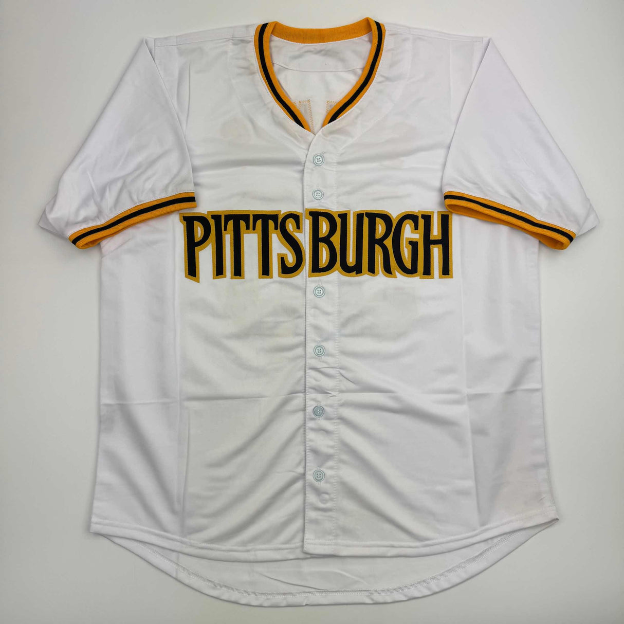 Camiseta de béisbol blanca de Pittsburgh de Paul Skenes autografiada/firmada JSA COA