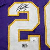 Camiseta de béisbol morada de LSU College autografiada/firmada por Paul Skenes (JSA COA)