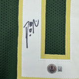 Camiseta de baloncesto verde de Milwaukee de Damian Lillard autografiada/firmada Beckett BAS COA #2