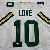 Autographed/Signed Jordan Love Green Bay White Football Jersey Beckett BAS COA