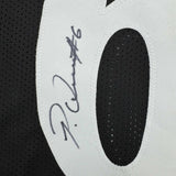 Framed Autographed/Signed Patrick Queen 35x39 Pittsburgh Black Football Jersey JSA COA