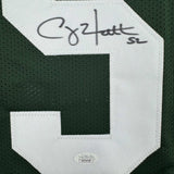 Autographed/Signed Clay Matthews Green Bay Green Football Jersey JSA COA