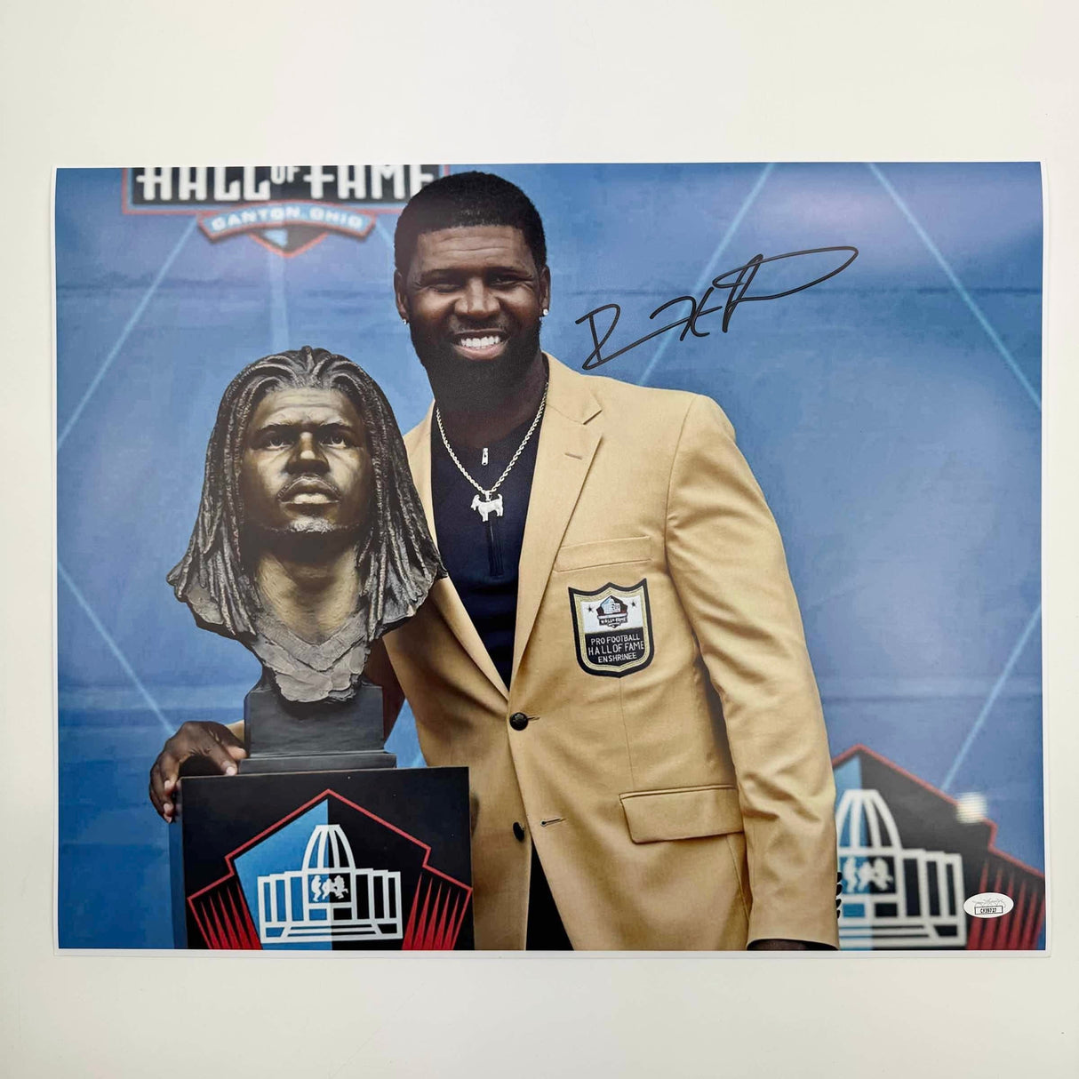 Foto de fútbol americano de 16 x 20 de los Chicago Bears del Salón de la Fama de Devin Hester, autografiada y firmada por JSA COA