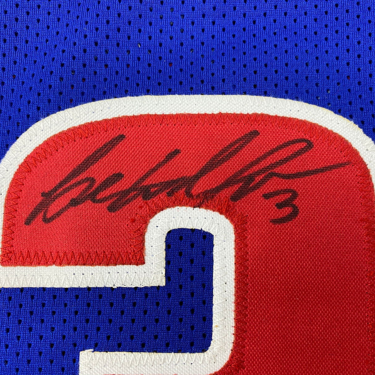 Camiseta de baloncesto azul de Detroit autografiada/firmada por Ben Wallace JSA COA
