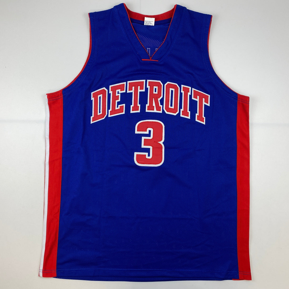 Camiseta de baloncesto azul de Detroit autografiada/firmada por Ben Wallace JSA COA