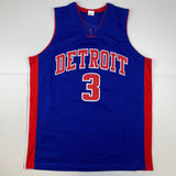 Camiseta de baloncesto azul de Detroit autografiada/firmada por Ben Wallace JSA COA