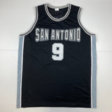 Camiseta de baloncesto negra de San Antonio autografiada y firmada por Tony Parker (JSA COA)
