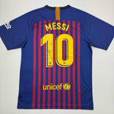 Camiseta de fútbol del FC Barcelona autografiada/firmada por Lionel Leo Messi Beckett BAS COA