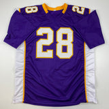 Camiseta de fútbol morado de Minnesota autografiada/firmada por Adrian Peterson Beckett BAS COA