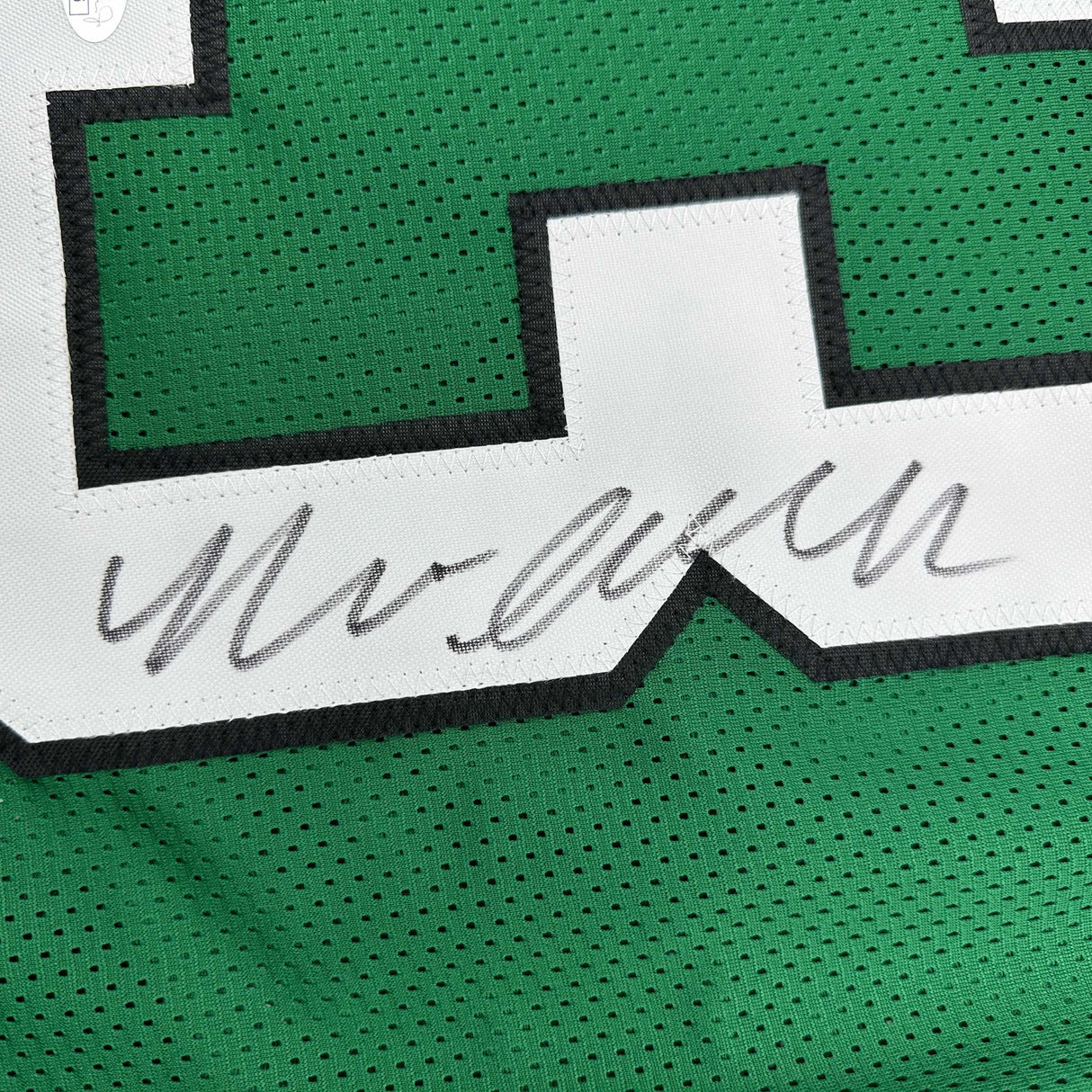 Autographed/Signed Nolan Smith Jr. Philadelphia Kelly Green Football Jersey JSA COA